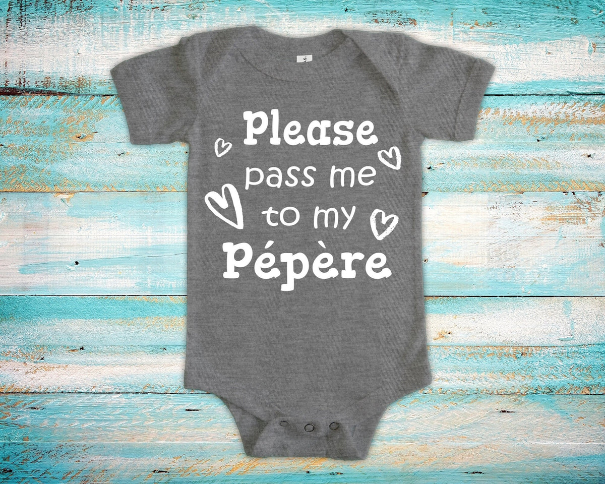 Pass Me To Ppre Cute Grandpa Baby Bodysuit Tshirt or Toddler Shirt France French Grandfather Gift or Pregnancy Announcement Graphic Tee – Feel-Good Design · Top Pick For Any Outfit