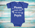 Pass Me To Popie Cute Grandpa Baby Bodysuit Tshirt or Toddler Shirt Special Grandfather Gift or Pregnancy Announcement Graphic Tee – Fan Favorite · Top Pick For Any Outfit