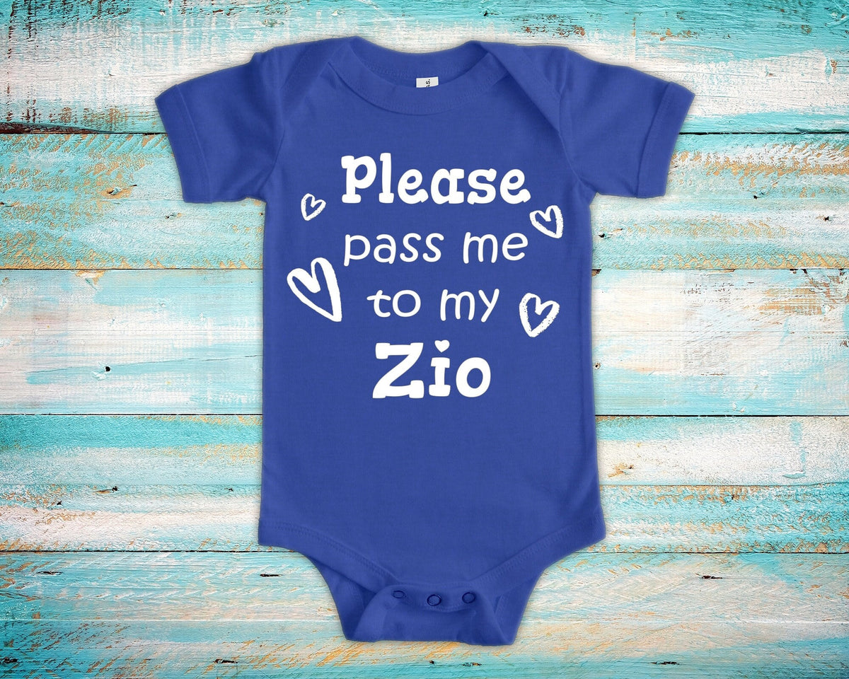 Pass Me To Zio Cute Baby Bodysuit Tshirt or Toddler Shirt Italian Uncle Gift or Pregnancy Announcement Graphic Tee – Everyday Comfort · Must-Have Style