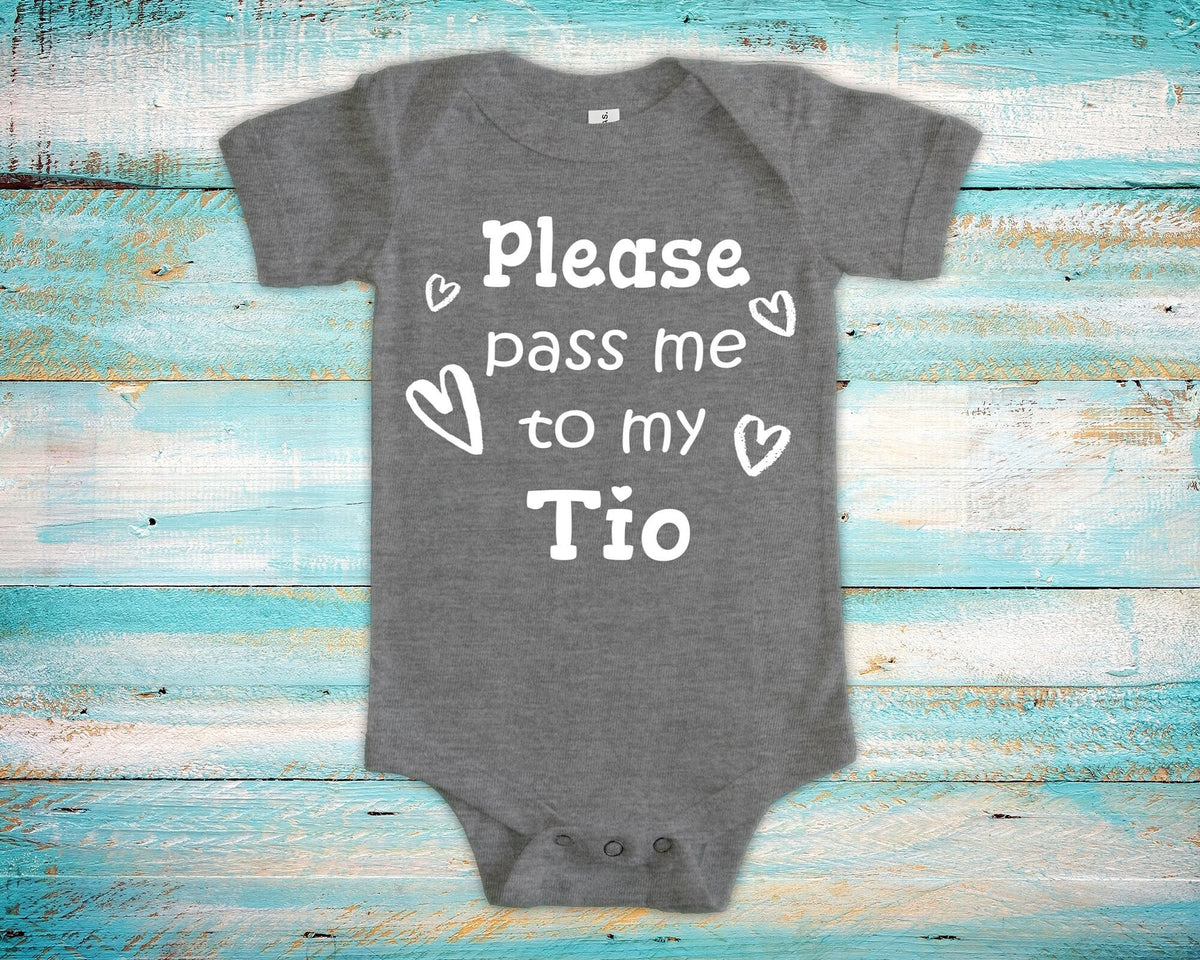 Pass Me To Tio Cute Baby Bodysuit Tshirt or Toddler Shirt Mexican Spanish Uncle Gift or Pregnancy Announcement Graphic Tee – Cozy Vibes · Perfect For Daily Wear