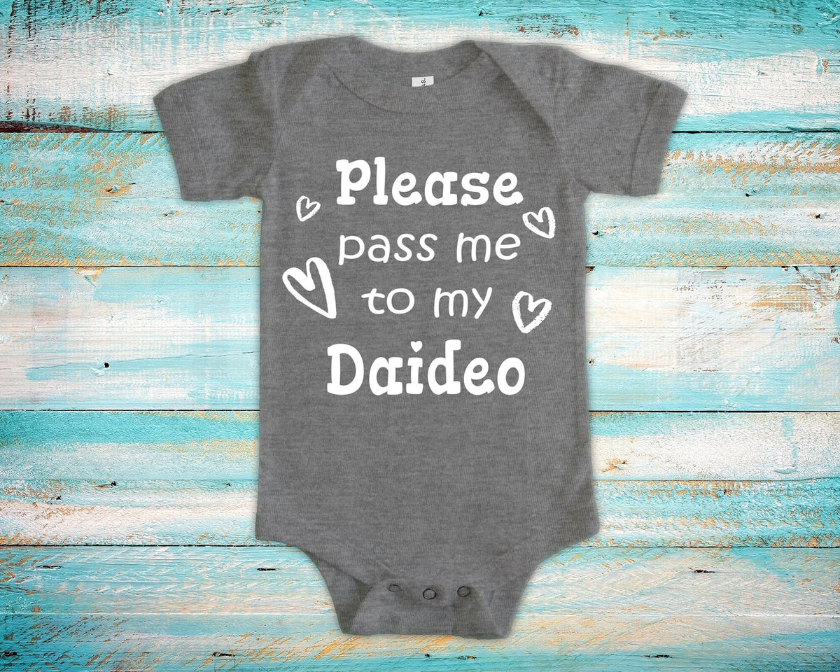 Pass Me To Daideo Cute Grandpa Baby Bodysuit Tshirt or Toddler Shirt Ireland Irish Grandfather Gift or Pregnancy Announcement Graphic Tee – Soft Feel · Must-Have Style