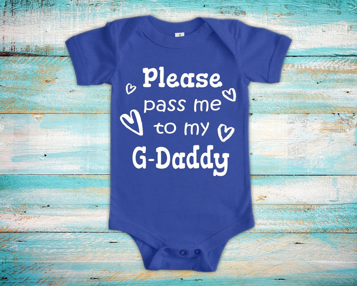 Pass Me To GDaddy Cute Grandpa Baby Bodysuit Tshirt or Toddler Shirt Special Grandfather Gift or Pregnancy Announcement Graphic Tee – Warm & Stylish · Trending Graphic Apparel