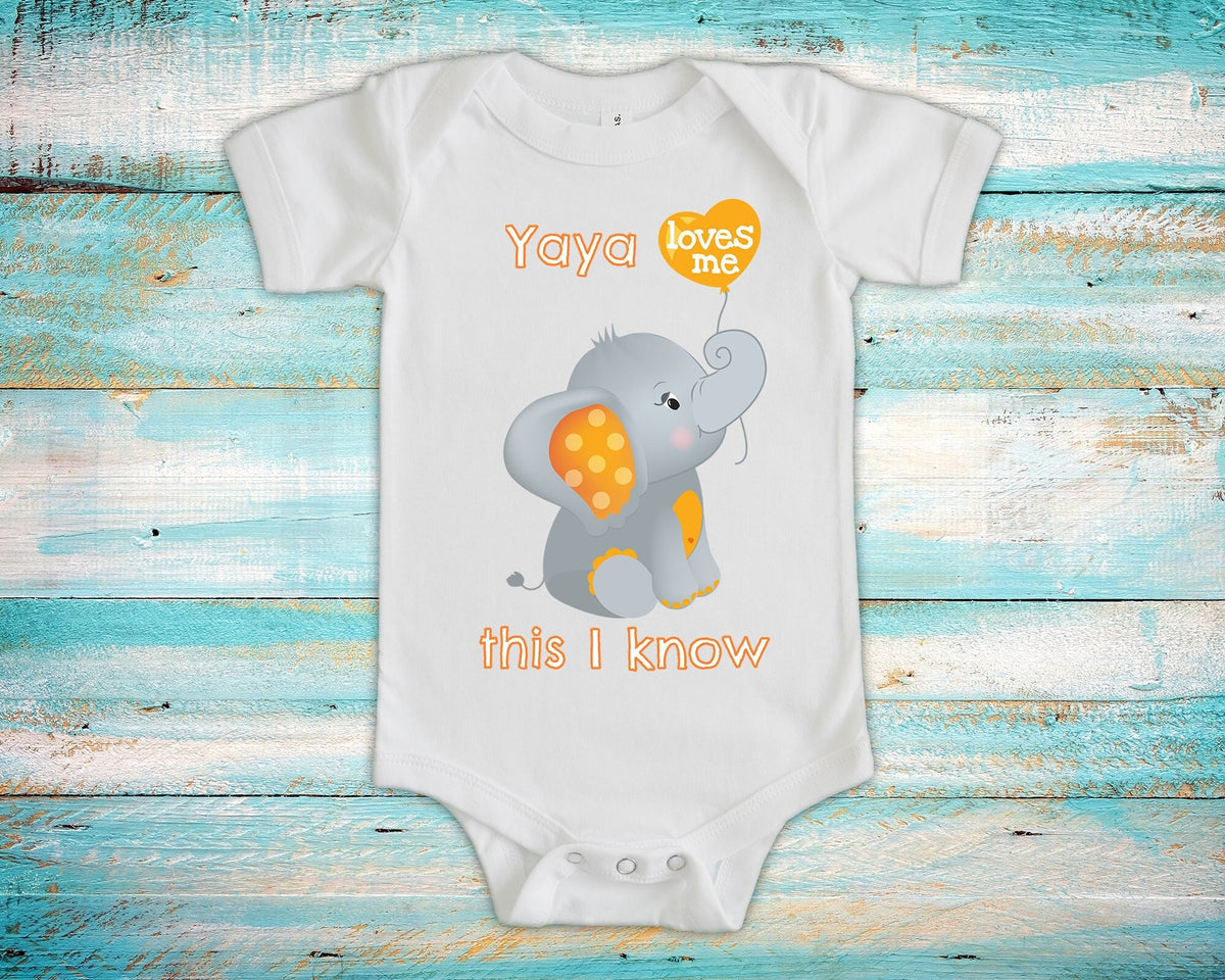 Yaya Loves Me Cute Grandma Name Elephant Baby Bodysuit Unique Grandmother Gift for Granddaughter or Grandson or Pregnancy Announcement Graphic Tee – Cozy Vibes · Top Pick For Any Outfit