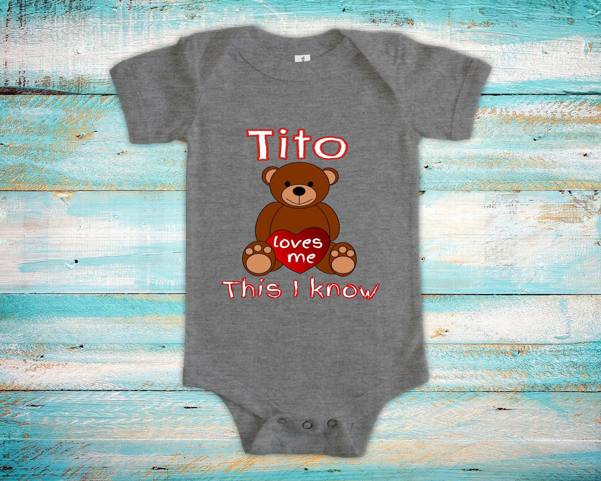 Tito Loves Me Cute Grandpa Name Bear Baby Bodysuit Tshirt or Toddler Shirt Spanish Grandfather Gift or Pregnancy Reveal Announcement Graphic Tee – Warm & Stylish · Must-Have Style