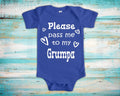 Pass Me To Grumpa Cute Grandpa Baby Bodysuit Tshirt or Toddler Shirt Special Grandfather Gift or Pregnancy Announcement Graphic Tee – Warm & Stylish · High-Quality Print
