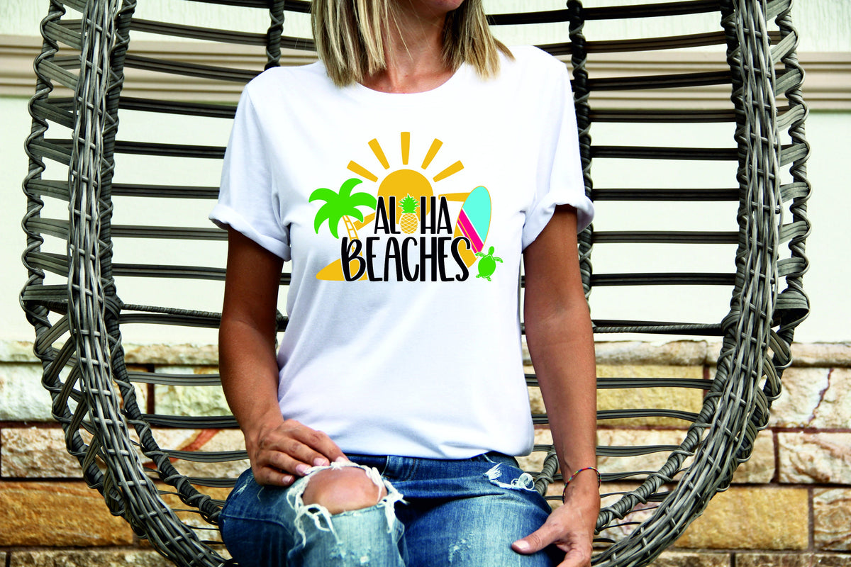 Womens Summer Tops TShirt T Shirt TShirt Tees Holiday Shirt For Women Holiday Top Aloha Beaches Graphic Tee – Aesthetic Look · Top Pick For Any Outfit