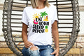 Womens Summer Tops TShirt T Shirt TShirt Tees Holiday Shirt For Women Holiday Top Eat Beach Sleep Repeat Graphic Tee – Soft Feel · Great Gift For Fans