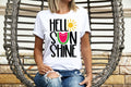 Womens Summer Tops TShirt T Shirt TShirt Tees Holiday Shirt For Women Holiday Top Hello Sunshine Graphic Tee – Aesthetic Look · High-Quality Print