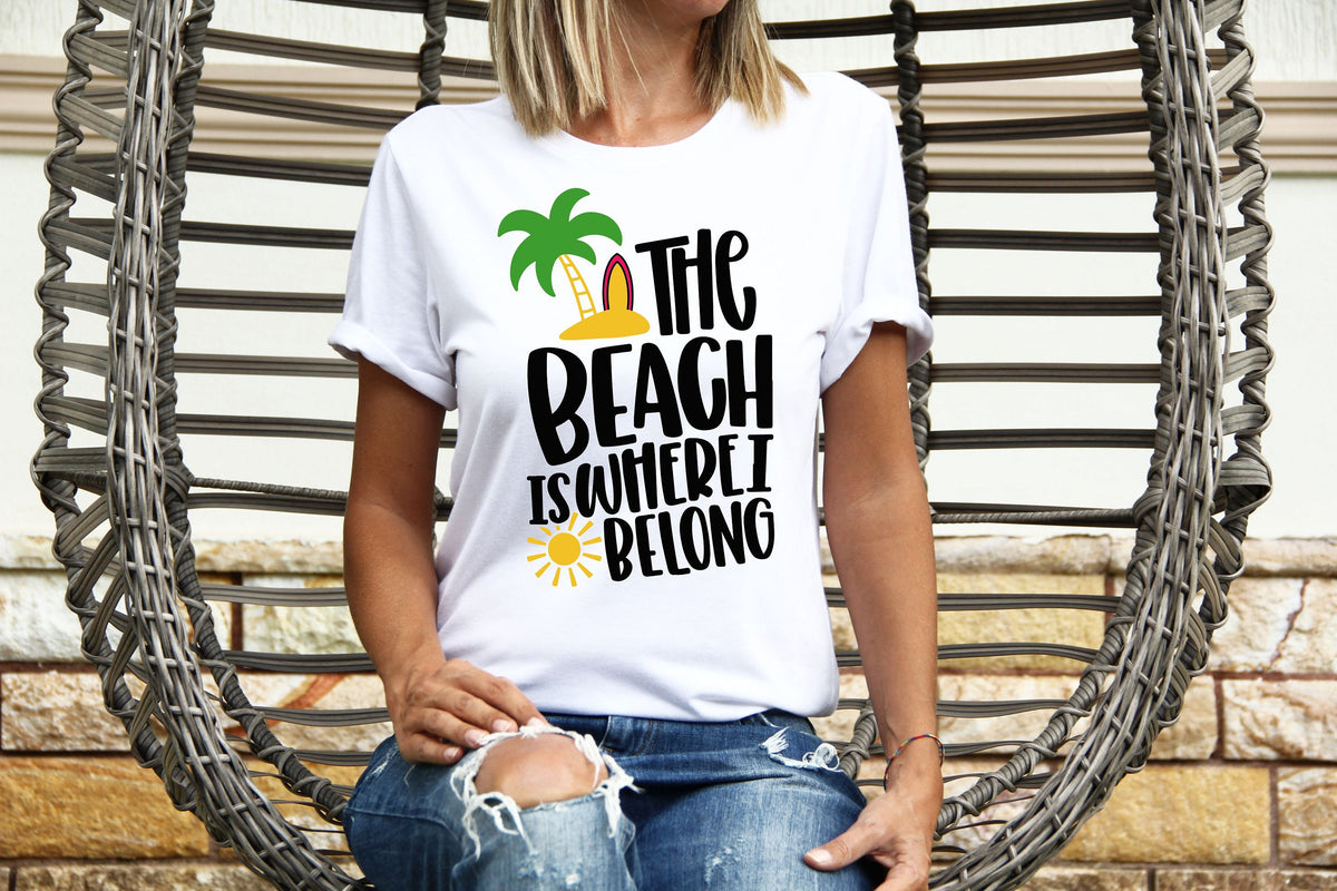 Womens Summer Tops TShirt T Shirt TShirt Tees Holiday Shirt For Women Holiday Top The Beach Is Where I Belong Graphic Tee – Aesthetic Look · Trending Graphic Apparel