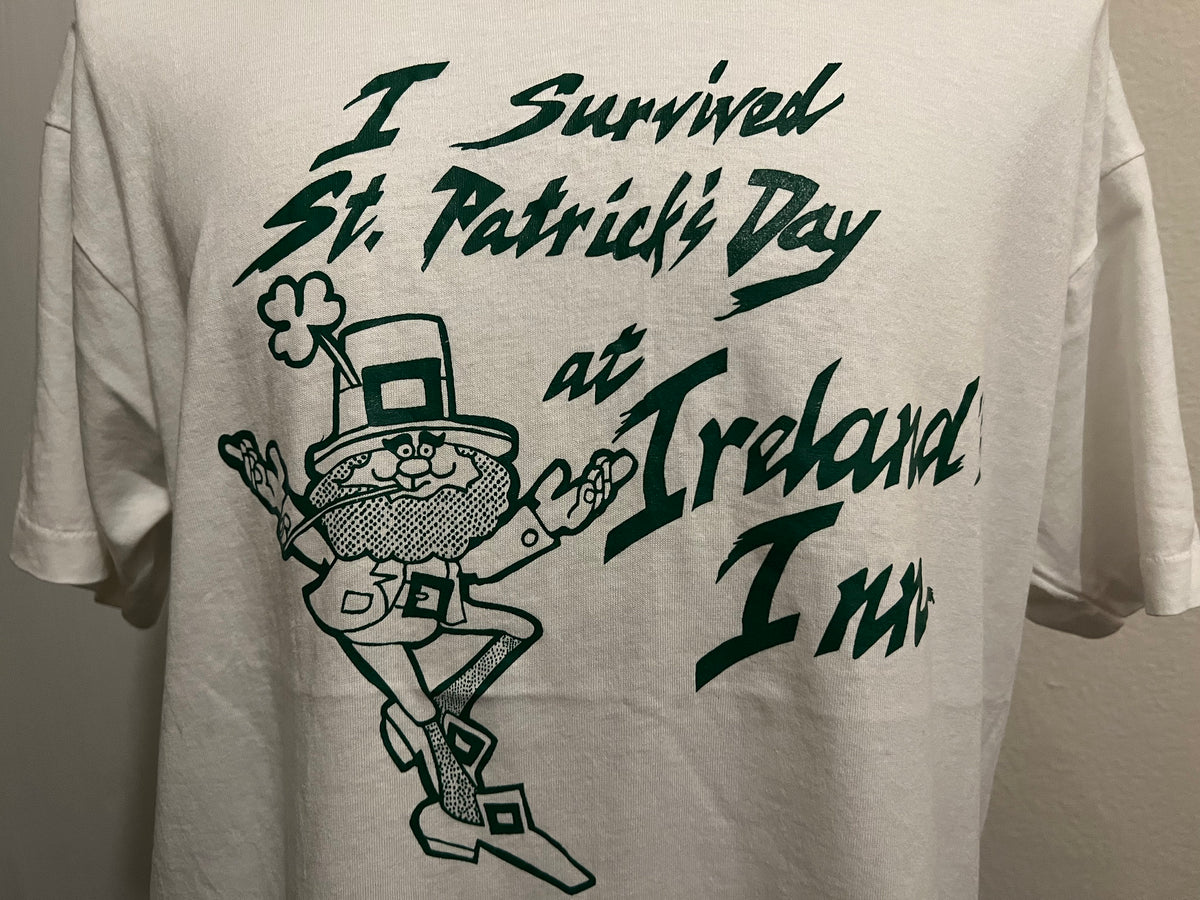 Vintage 9039s I Survived St Patrick39s Day At Ireland39s Inn T Shirt XL Graphic Tee – Premium Graphic · Perfect For Daily Wear