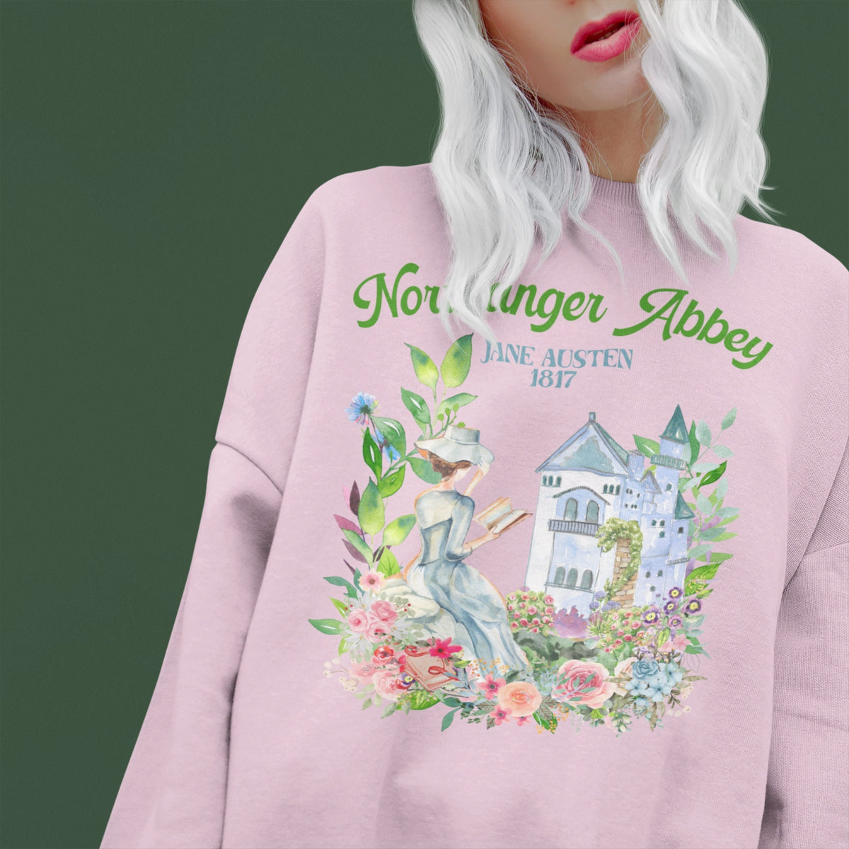 Classic Literature Sweatshirt for Bookish Reader Northanger Abbey by Jane Austin Satirical Gothic Romance Regency Era Gift for Her Sweatshirt – Cozy Vibes · Great Gift For Fans
