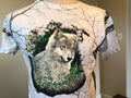 Vintage 90s Wolf in the woods design All Over Print TShirt M Graphic Tee – Easygoing Wear · Perfect For Daily Wear