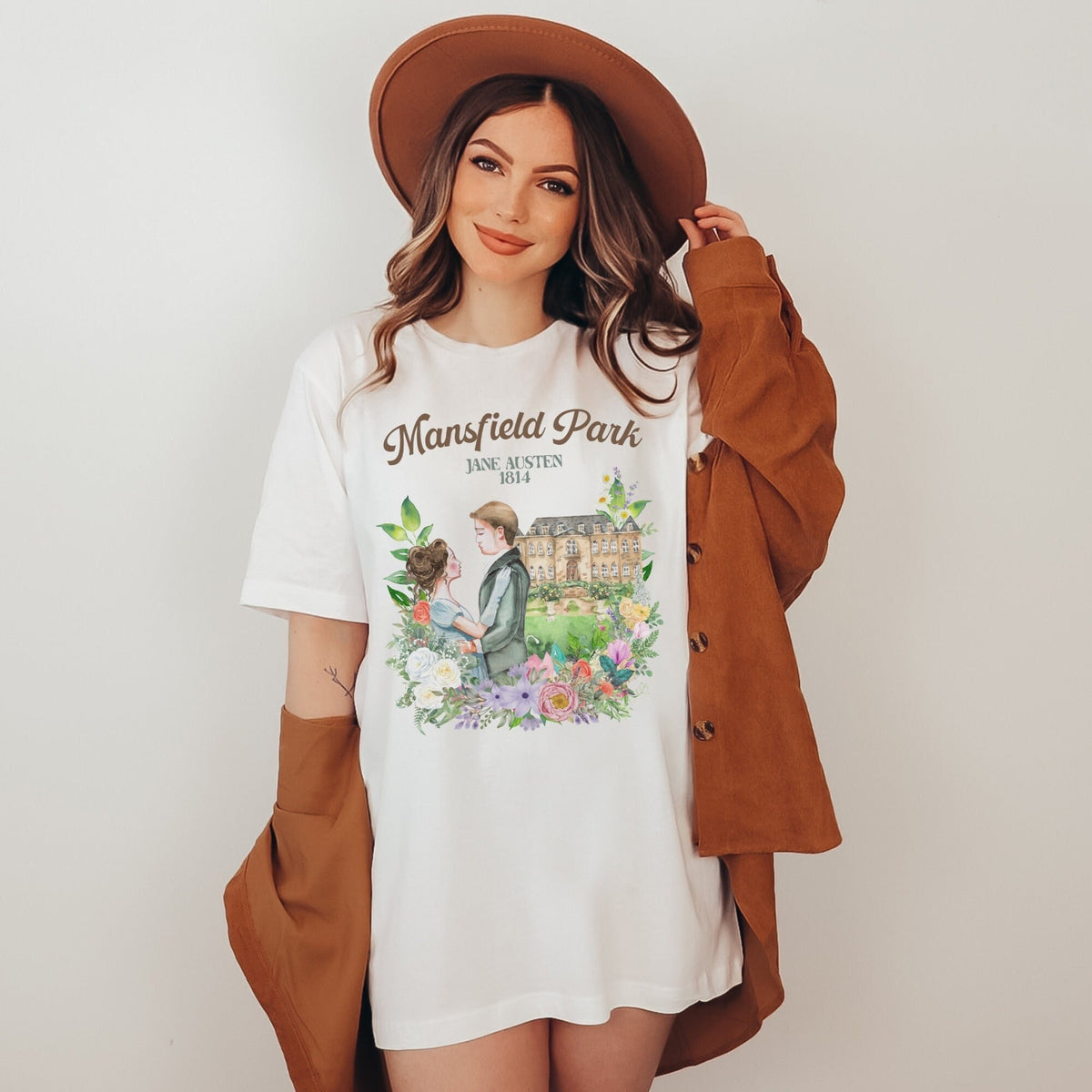 Bookish Jane Austen Tee for Romance Reader Mansfield Park by Jane Austen Nineteenth Century English Literature Gift for Librarian Graphic Tee – Feel-Good Design · Top Pick For Any Outfit