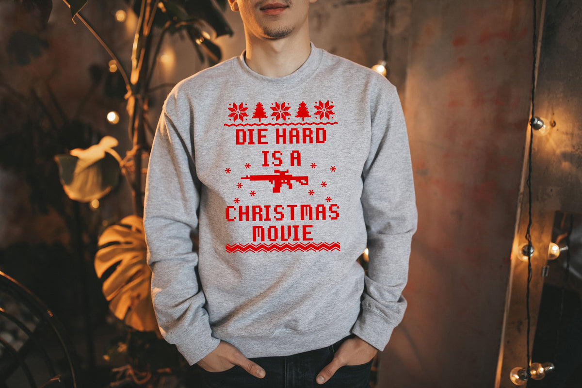 Xmas Sweatshirt Xmas Jumper Day Bruce Willis Is A Christmas Movie Jumper Christmas Jumper Day Christmas Sweatshirt Nakatomi Plaza Party Sweatshirt – Premium Graphic · High-Quality Print