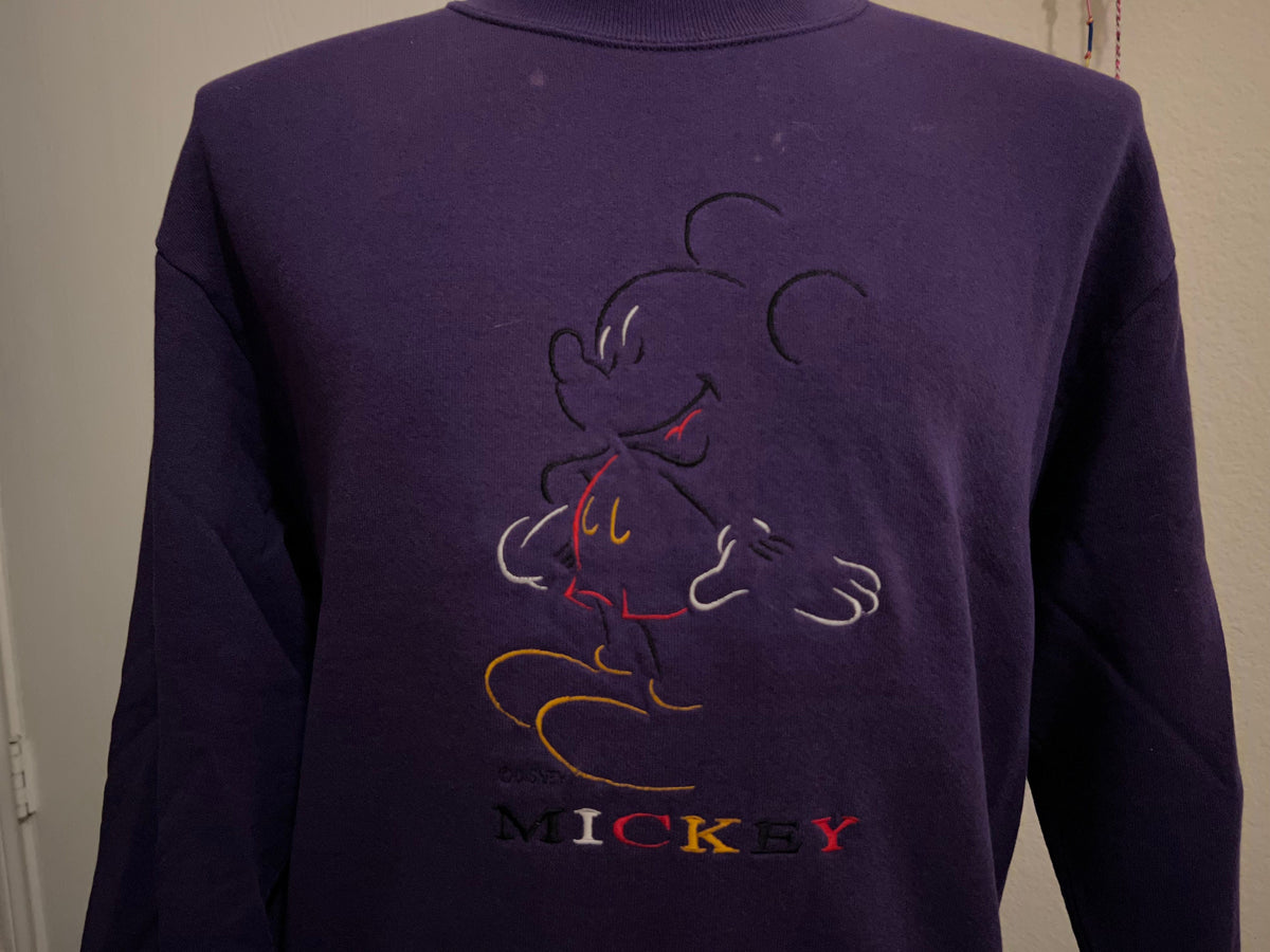 Vintage 8039s Mickey Mouse Embroidered Crewneck Sweatshirt M Sweatshirt – Cozy Vibes · Trending Graphic Apparel