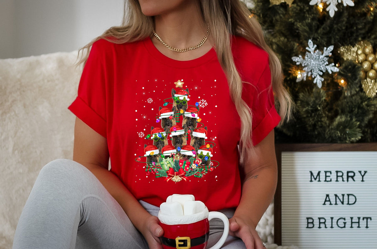 German Shepherd Gifts Xmas Christmas Mens Womens Kids TShirt Tee TShirt Tree Santa Lover Graphic Tee – Premium Graphic · Must-Have Style