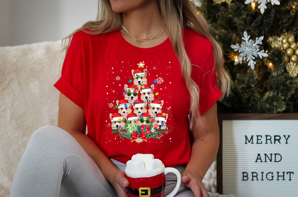 Pembroke Welsh Corgi Dog Gifts Xmas Christmas Mens Womens Kids TShirt Tee TShirt Tree Santa Lover Graphic Tee – Cozy Vibes · Perfect For Daily Wear