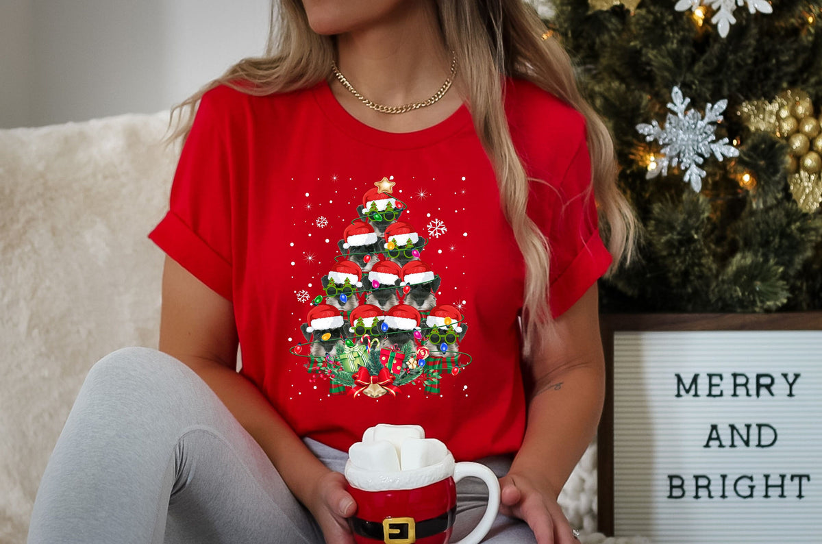Schnauzer Dog Gifts Xmas Christmas Mens Womens Kids TShirt Tee TShirt Tree Santa Lover Graphic Tee – Aesthetic Look · High-Quality Print
