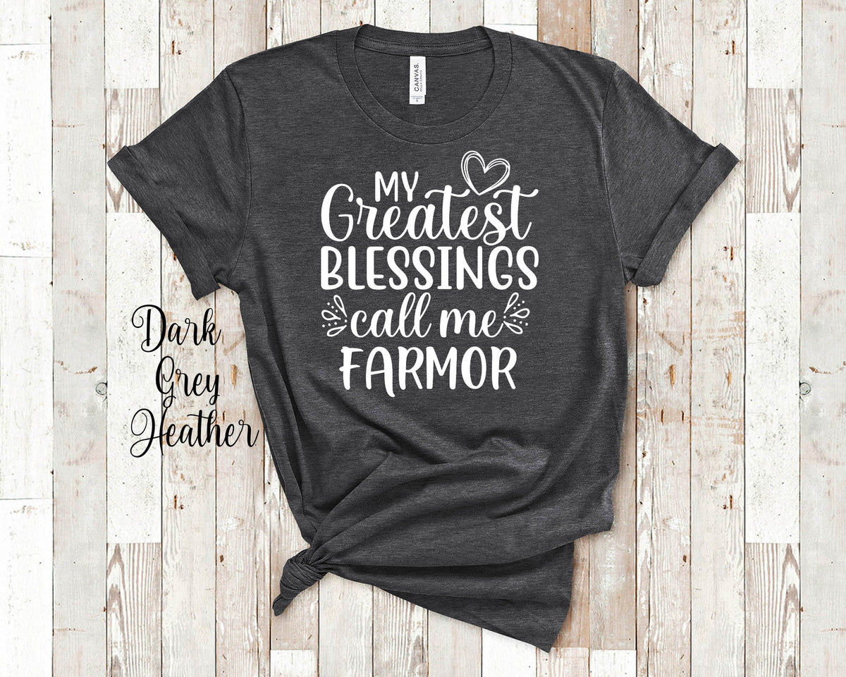 My Greatest Blessings Call Me Farmor Grandma Tshirt Swedish Grandmother Gift Idea for Mother39s Day Birthday Christmas or Pregnancy Reveal Graphic Tee – Feel-Good Design · High-Quality Print
