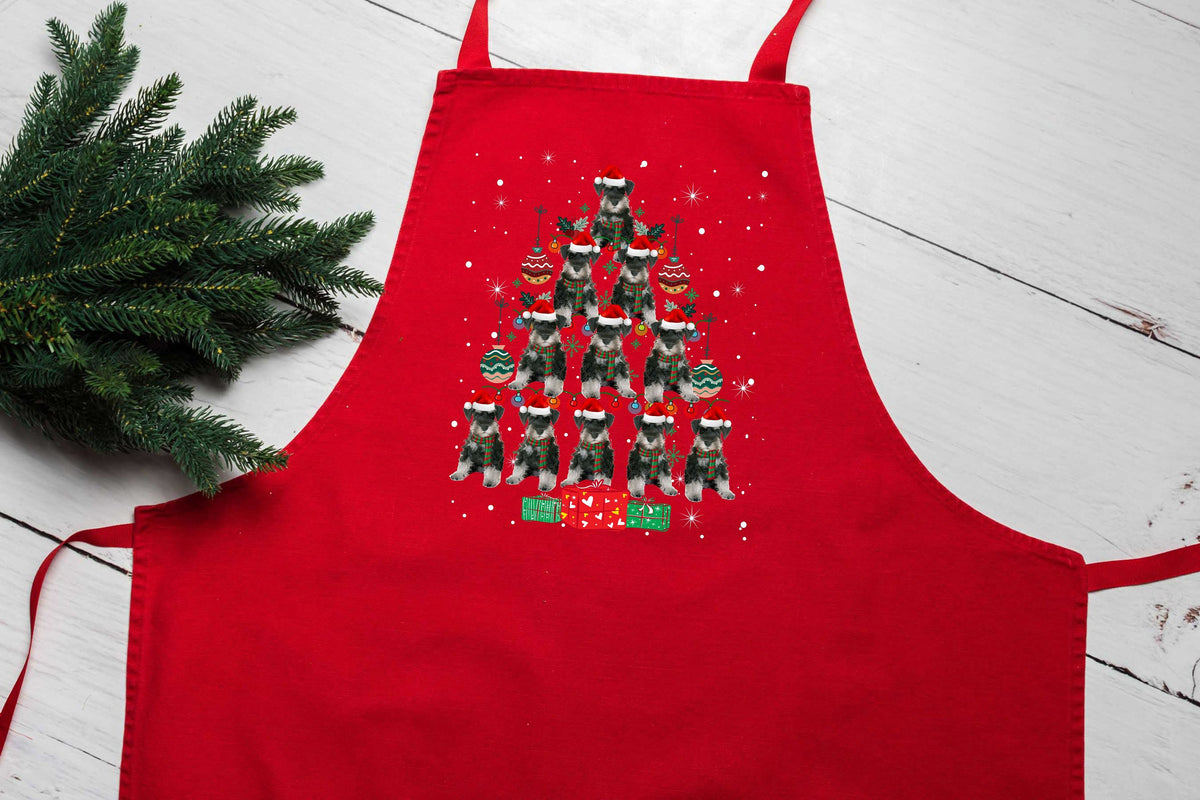 Baking Apron Schnauzer Dog Christmas Cooking Apron Unique Xmas Gift Idea BBQ Kitchen Apron For Women And Men Holiday Season Graphic Tee – Easygoing Wear · High-Quality Print