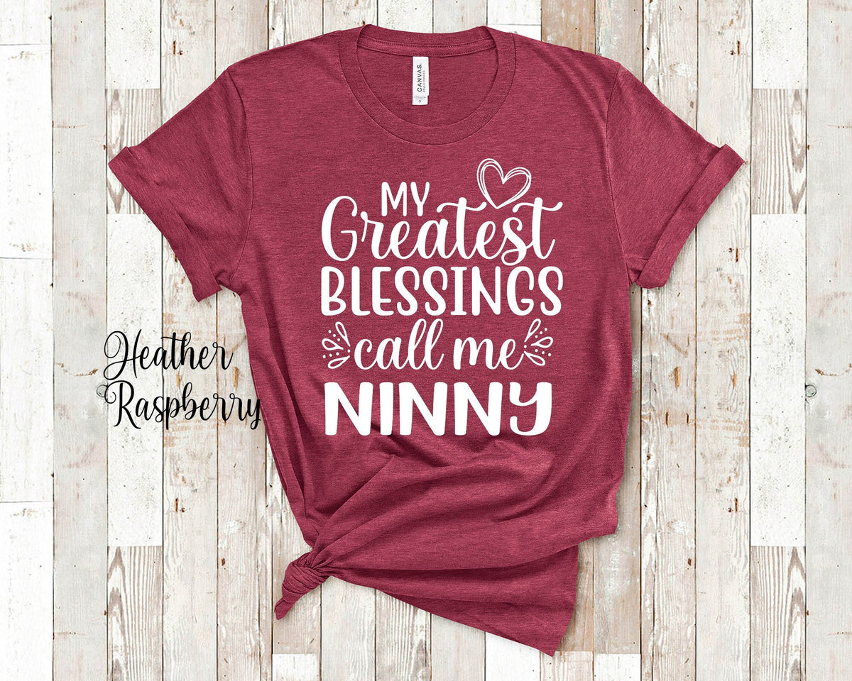 My Greatest Blessings Call Me Ninny Grandma Tshirt Special Grandmother Gift Idea for Mother39s Day Birthday Christmas or Pregnancy Reveal Graphic Tee – Aesthetic Look · Great Gift For Fans
