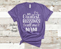 My Greatest Blessings Call Me Nani Grandma Tshirt Indian Grandmother Gift Idea for Mother39s Day Birthday Christmas or Pregnancy Reveal Graphic Tee – Premium Graphic · Top Pick For Any Outfit