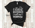 My Greatest Blessings Call Me Mammaw Grandma Tshirt Special Grandmother Gift Idea for Mother39s Day Birthday Christmas or Pregnancy Reveal Graphic Tee – Feel-Good Design · Top Pick For Any Outfit