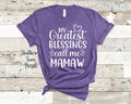 My Greatest Blessings Call Me Mamaw Grandma Tshirt Special Grandmother Gift Idea for Mother39s Day Birthday Christmas or Pregnancy Reveal Graphic Tee – Soft Feel · Perfect For Daily Wear