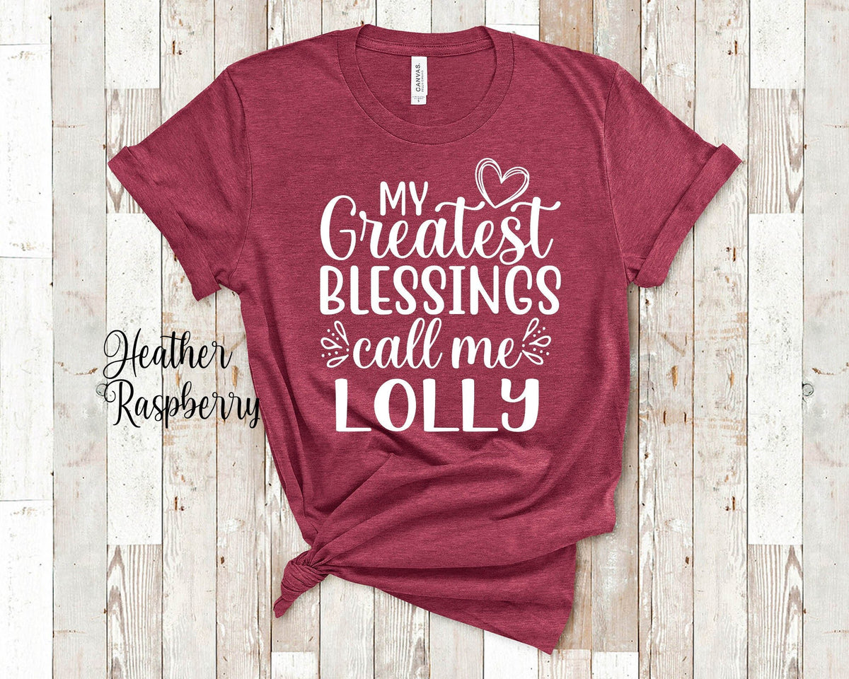 My Greatest Blessings Call Me Lolly Grandma Tshirt Special Grandmother Gift Idea for Mother39s Day Birthday Christmas or Pregnancy Reveal Graphic Tee – Warm & Stylish · Top Pick For Any Outfit