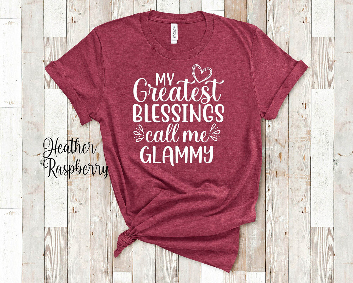 My Greatest Blessings Call Me Glammy Grandma Tshirt Special Grandmother Gift Idea for Mother39s Day Birthday Christmas or Pregnancy Reveal Graphic Tee – Bold Style · Trending Graphic Apparel