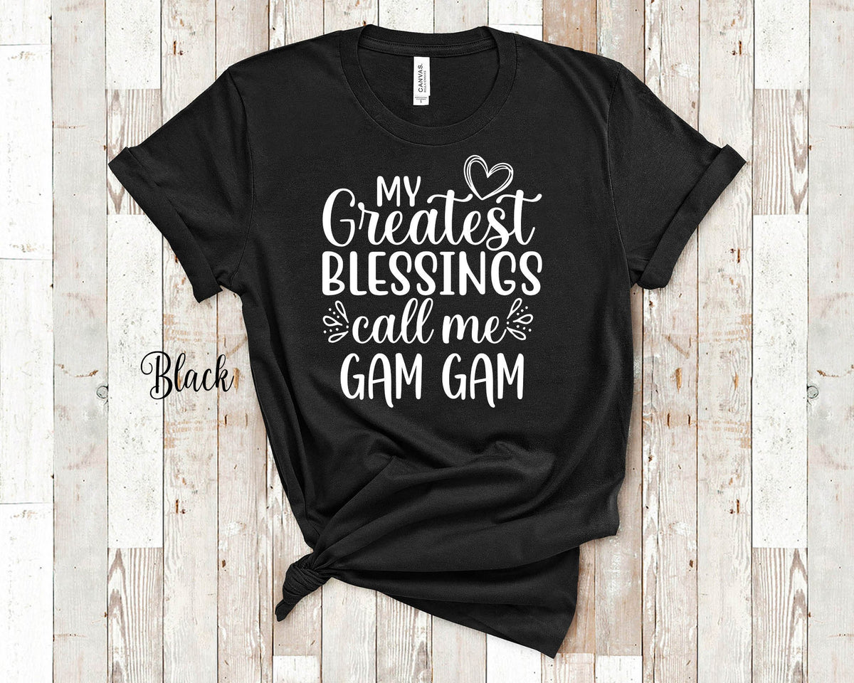 My Greatest Blessings Call Me Gam Gam Grandma Tshirt Special Grandmother Gift Idea for Mother39s Day Birthday Christmas or Pregnancy Reveal Graphic Tee – Aesthetic Look · Perfect For Daily Wear