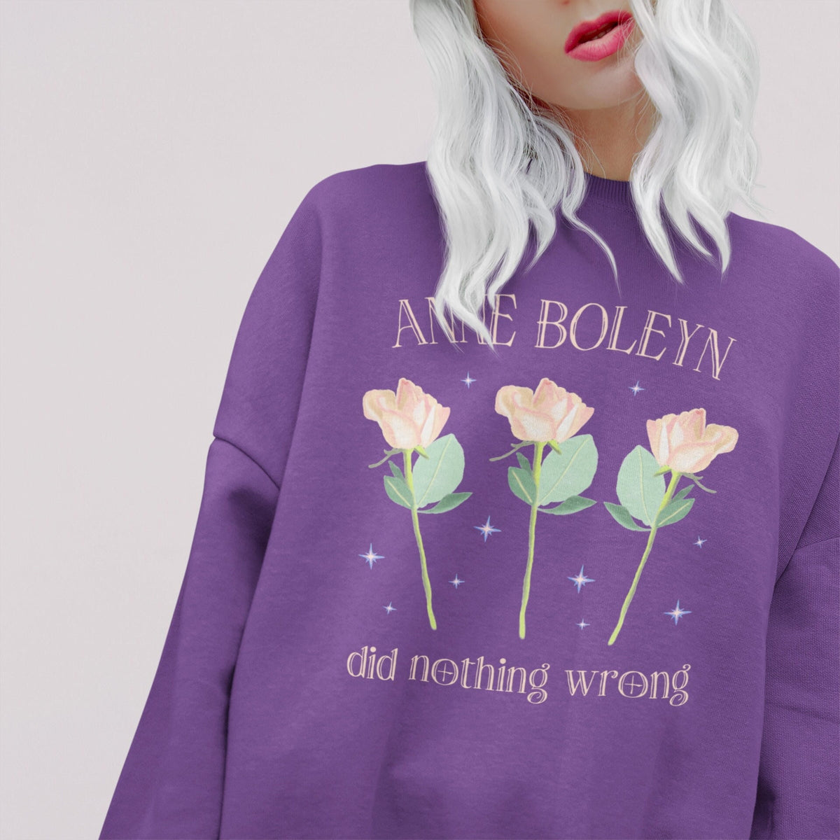History Sweatshirt with Roses Anne Boleyn Did Nothing Wrong Floral Tudor History Shirt for History Student Teacher Appreciation Gift Sweatshirt – Feel-Good Design · Perfect For Daily Wear