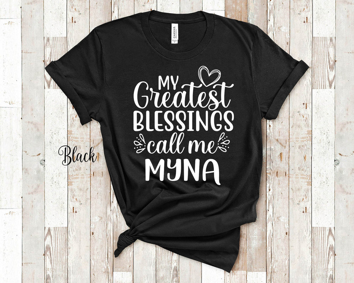 My Greatest Blessings Call Me Myna Grandma Tshirt Special Grandmother Gift Idea for Mother39s Day Birthday Christmas or Pregnancy Reveal Graphic Tee – Feel-Good Design · Top Pick For Any Outfit