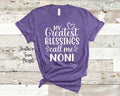 My Greatest Blessings Call Me Noni Grandma Tshirt Special Grandmother Gift Idea for Mother39s Day Birthday Christmas or Pregnancy Reveal Graphic Tee – Feel-Good Design · Trending Graphic Apparel