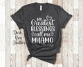 My Greatest Blessings Call Me Mhamo Grandma Tshirt Irish Grandmother Gift Idea for Mother39s Day Birthday Christmas or Pregnancy Reveal Graphic Tee – Fan Favorite · Trending Graphic Apparel