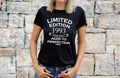 Womens 31st Birthday Gifts T Shirt Top Shirt Gift Present Thirty Limited Edition Year 1993 Aged To Perfection 31th Birthday Gift For Her Graphic Tee – Cozy Vibes · High-Quality Print