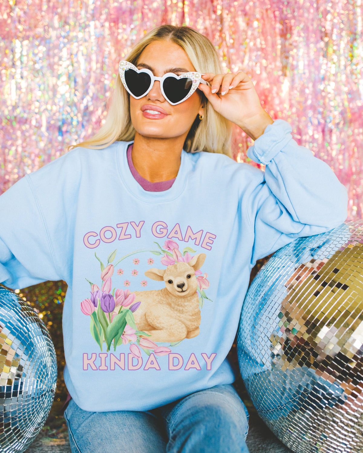 Gift for Cozy Gamer Nineties Aesthetic Womens Sweatshirt with Flowers Cozy Game Kinda Day Sweatshirt for Girls Who Love Cute Gaming Gifts Sweatshirt – Fan Favorite · Perfect For Daily Wear
