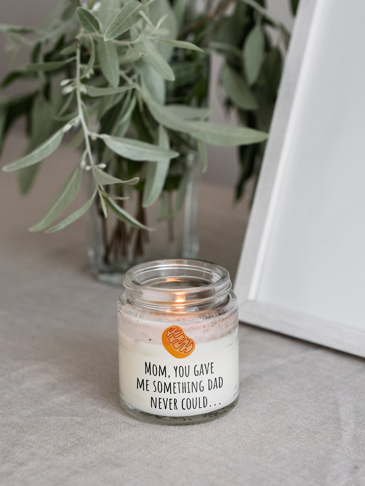Funny Genetics Candle Geneticist Mother Gift Mother39s Day or Birthday Biology Geek Mom You Gave Me Something Mitochondria Graphic Tee – Aesthetic Look · High-Quality Print