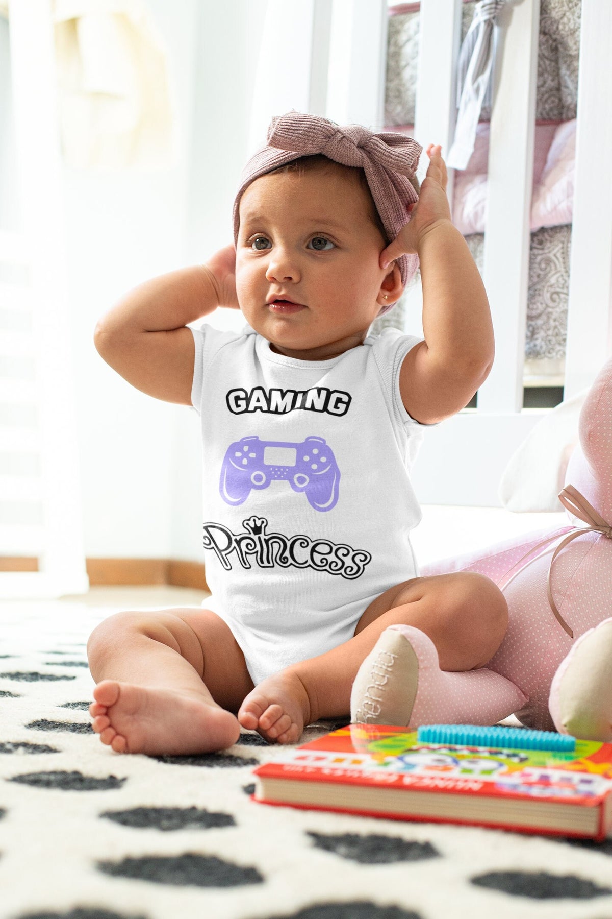 Girls Onesie Gaming Princess. onesie baby body suit Video game baby body. Baby Gamer Bodysuit. Baby gaming onesie.