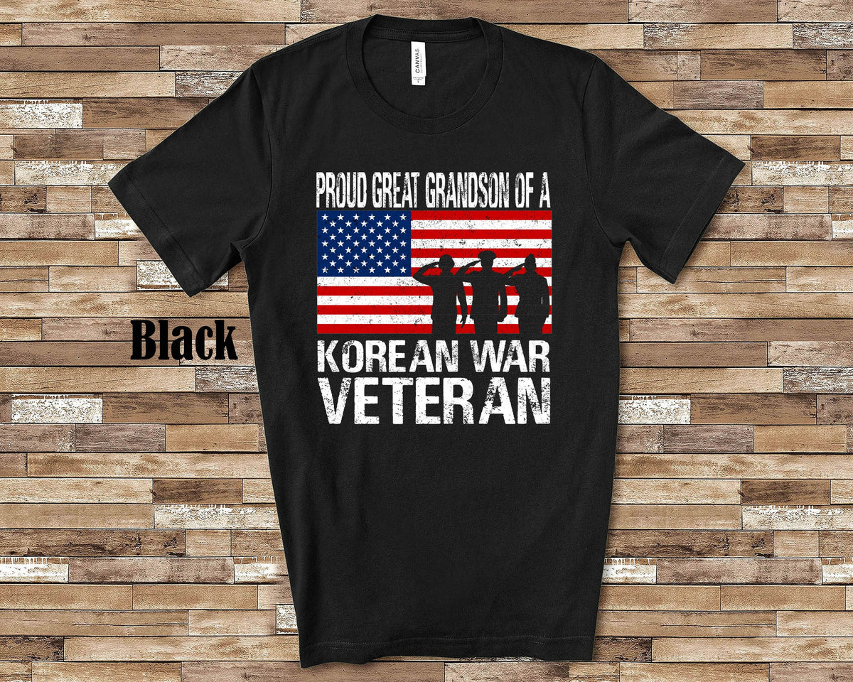 Proud Great Grandson of a Korean War Veteran Matching Family Shirt Great for Memorial Day Veterans Day Flag Day July 4th or Fathers Day Gift Graphic Tee – Premium Graphic · Top Pick For Any Outfit