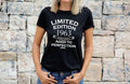 Womens 61st Birthday Gifts T Shirt Top Shirt Gift Present Sixty Limited Edition Year 1963 Aged To Perfection 61th Birthday Gift For Her Graphic Tee – Cozy Vibes · Trending Graphic Apparel