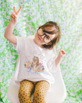Funny Tiger Tee Shirt for Kids Tiger Walking on Floral Cloud Gift for Animal Lover Cute Butterfly Shirt for Spring 90s Throwback Tee Graphic Tee – Feel-Good Design · High-Quality Print