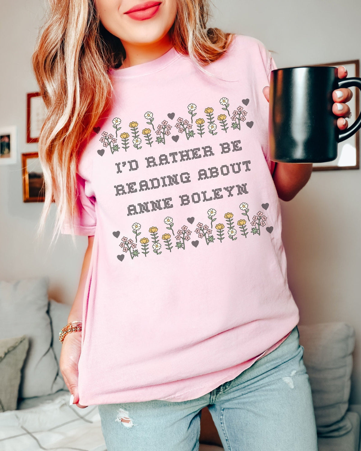 Anne Boleyn Tee Shirt Rather Be Reading Funny History TShirt for Professor Floral Social Studies Teacher Gift for English History Lover Graphic Tee – Bold Style · Must-Have Style