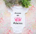 Baby bodysuit for little princesses enchanting one piece suit with the saying "Mama's little princess".Babybody bodysuit for girls.Baby