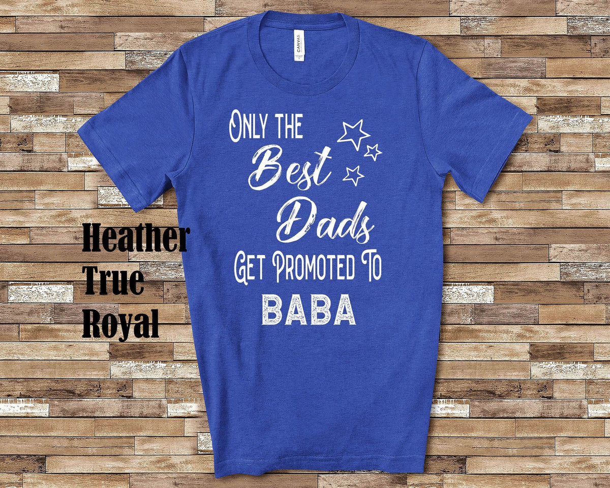 The Best Dads Get Promoted to Baba Grandpa Tshirt Persian Grandfather Gift Idea for Father39s Day Birthday Christmas or Pregnancy Reveal Graphic Tee – Easygoing Wear · Great Gift For Fans