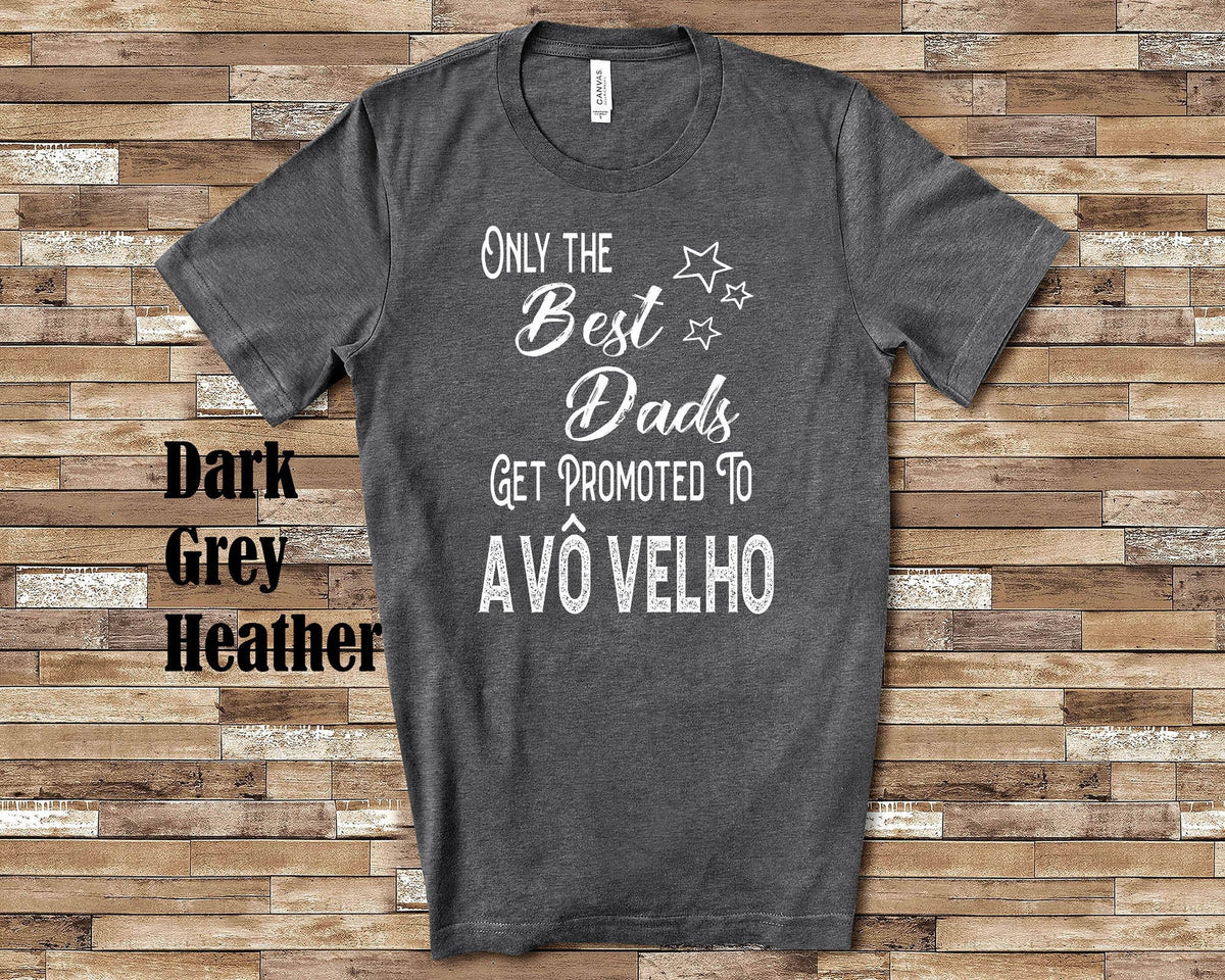 Best Dads Get Promoted to Av Velho Grandpa Tshirt Brazilian Grandfather Gift Idea for Father39s Day Birthday Christmas or Pregnancy Reveal Graphic Tee – Aesthetic Look · Top Pick For Any Outfit