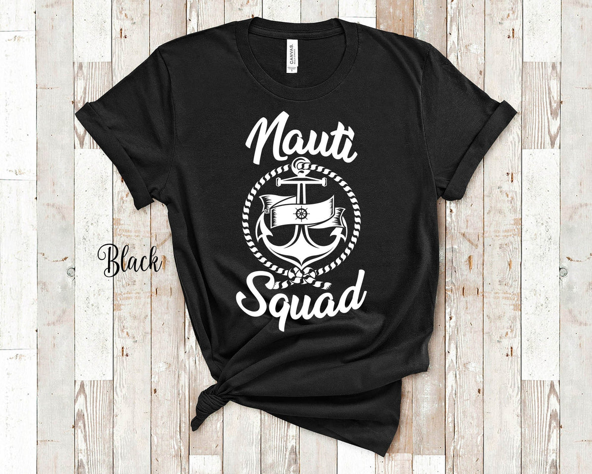 Nauti Squad Funny Cruise Shirt Womens Mens Nautical Ship Anchor Shirt for Cruise Gift or Couples and Family Cruise Shirts Graphic Tee – Soft Feel · Must-Have Style