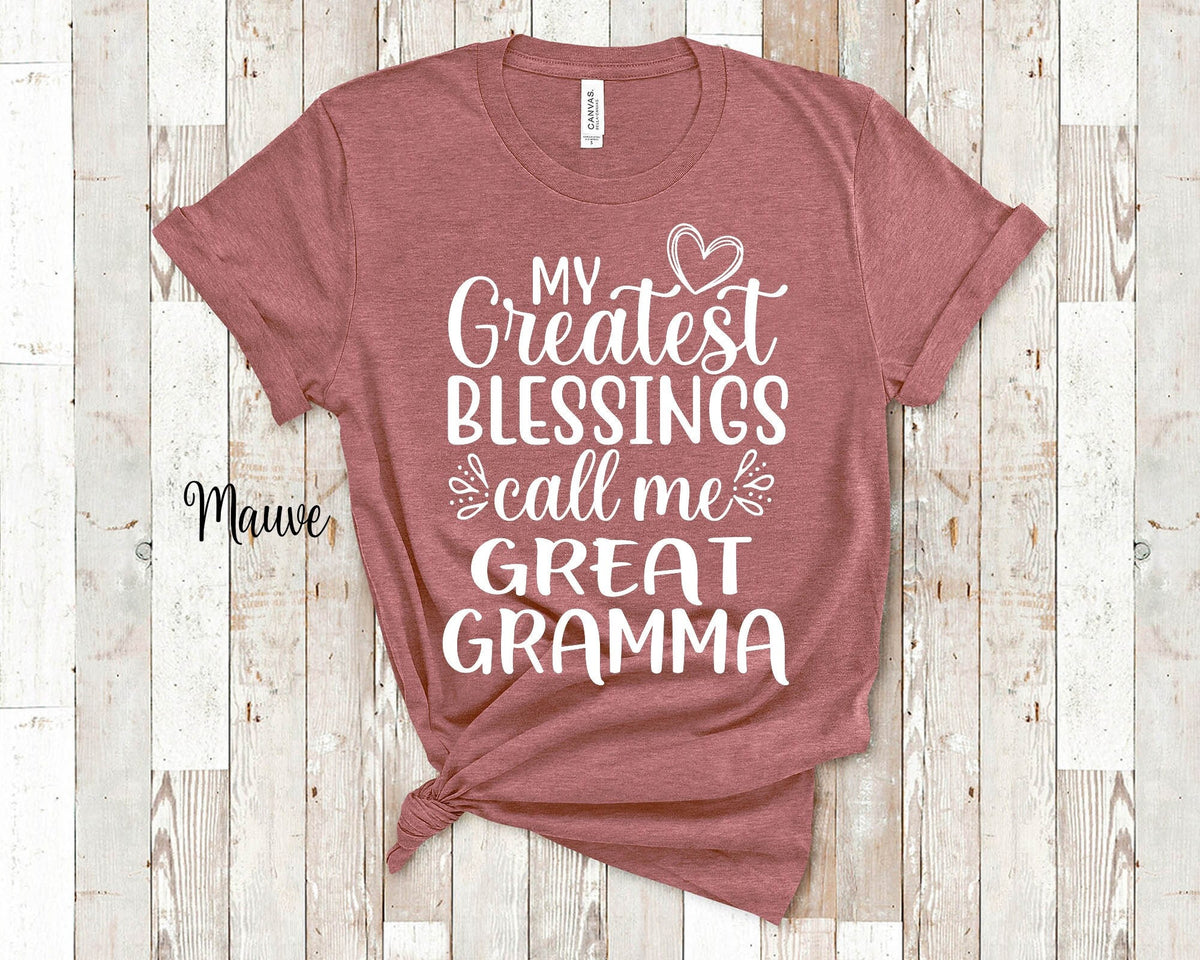 My Greatest Blessings Call Me Great Gramma Grandma Tshirt Special Grandmother Gift for Mother39s Day Birthday Christmas or Pregnancy Reveal Graphic Tee – Everyday Comfort · Trending Graphic Apparel