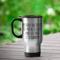 Funny Sarcasm Gift Sarcasm Travel Mug INTJ Gift Idea Behold The Field Of Fucks I Give Stainless Steel Travel Mug Friend Birthday Graphic Tee – Soft Feel · Trending Graphic Apparel