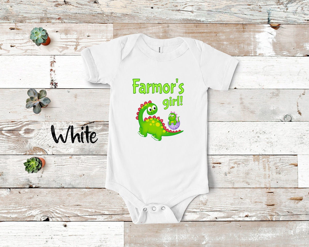 Farmor39s Girl Cute Grandma Name Dinosaur Baby Bodysuit Tshirt or Toddler Shirt for a Danish Swedish Grandmother Gift or Pregnancy Reveal Graphic Tee – Warm & Stylish · Great Gift For Fans